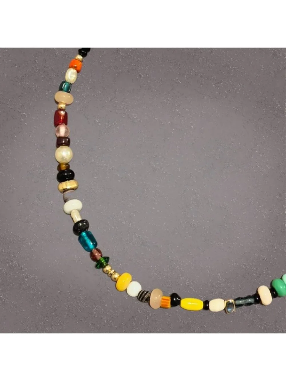 Handmade Multicolor Mixed Bead Necklace